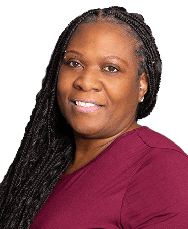 Portrait of a woman with braids.