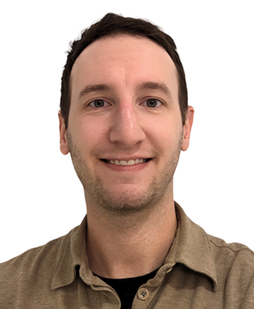 A man in a brown polo shirt