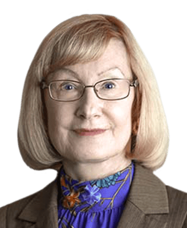 Katherine L. Wisner Woman with glasses and blonde bob.